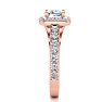 2ct Princess Cut Halo Diamond Engagement Ring Crafted in 14 Karat Rose Gold Image-4