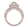 2 1/2 Carat Halo Diamond Engagement Ring In 14 Karat Rose Gold Image-3