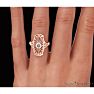 1/10ct Diamond Cathedral Ring in 14k Rose Gold Image-6