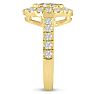 1 3/5 Carat Oval Halo Diamond Engagement Ring in 14 Karat Yellow Gold Image-4