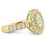 1 3/5 Carat Oval Halo Diamond Engagement Ring in 14 Karat Yellow Gold Image-5