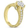 1 2/3ct Round Brilliant Diamond Engagement Ring Crafted in 14 Karat Yellow Gold Image-2
