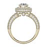 2 1/2 Carat Halo Diamond Engagement Ring In 14 Karat Yellow Gold Image-3