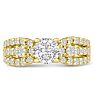 1 1/5ct Round Brilliant Diamond Engagement Ring Crafted in 14 Karat Yellow Gold Image-1