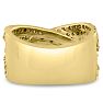 1 3/4ct Five Row Criss Cross Diamond Ring in 14 Karat Yellow Gold Image-4