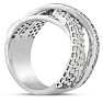1 3/4ct Five Row Criss Cross Diamond Ring in 14 Karat White Gold Image-2