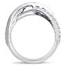 1 3/4ct Five Row Criss Cross Diamond Ring in 14 Karat White Gold Image-3