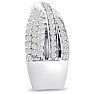 1 3/4ct Five Row Criss Cross Diamond Ring in 14 Karat White Gold Image-6