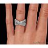 1 3/4ct Five Row Criss Cross Diamond Ring in 14 Karat White Gold Image-7