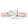 1 1/3ct Heart Shaped Diamond Engagement Ring Crafted in 14 Karat Rose Gold Image-1