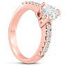 1 1/3ct Heart Shaped Diamond Engagement Ring Crafted in 14 Karat Rose Gold Image-2