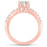 1 1/3ct Heart Shaped Diamond Engagement Ring Crafted in 14 Karat Rose Gold Image-3