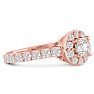 1 1/2 Carat Halo Diamond Engagement Ring in 14 Karat Rose Gold Image-5