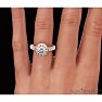 1 1/2 Carat Halo Diamond Engagement Ring in 14 Karat Rose Gold Image-6
