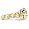 1 3/4 Carat Halo Diamond Engagement Ring in 14 Karat Yellow Gold Image-5