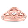 1 3/4 Carat Split Shank Halo Diamond Engagement Ring in 14 Karat Rose Gold Image-5