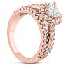 1 2/3 Carat Heart Halo Diamond Engagement Ring in 14 Karat Rose Gold Image-2