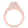 1 2/3 Carat Heart Halo Diamond Engagement Ring in 14 Karat Rose Gold Image-3