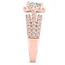1 2/3 Carat Heart Halo Diamond Engagement Ring in 14 Karat Rose Gold Image-4