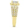 1 2/3 Carat Heart Halo Diamond Engagement Ring in 14 Karat Yellow Gold Image-4