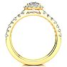 1/2 Carat Pave Halo Diamond Bridal Set in 14k Yellow Gold Image-3