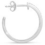 1/4ct Diamond Hoop Earrings In Rhodium Plated . Very Popular Style!
 Image-4