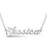 Jessica Nameplate Necklace In Silver Image-1
