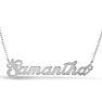 Samantha Nameplate Necklace In Silver Image-1