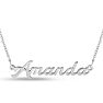 Amanda Nameplate Necklace In Silver Image-1