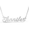 Jennifer Nameplate Necklace In Silver Image-1