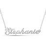 Stephanie Nameplate Necklace In Silver Image-1