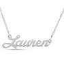 Lauren Nameplate Necklace In Silver Image-1