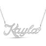 Kayla Nameplate Necklace In Silver Image-1