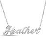 Heather Nameplate Necklace In Silver Image-1