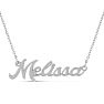 Melissa Nameplate Necklace In Silver Image-1
