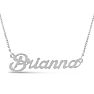 Brianna Nameplate Necklace In Silver Image-1