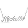 Michelle Nameplate Necklace In Silver Image-1