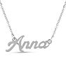 Anna Nameplate Necklace In Silver Image-1