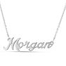 Morgan Nameplate Necklace In Silver Image-1