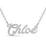 Chloe Nameplate Necklace In Silver Image-1