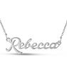 Rebecca Nameplate Necklace In Silver Image-1