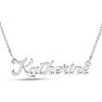 Katherine Nameplate Necklace In Silver Image-1