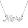 Mary Nameplate Necklace In Silver Image-1