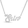 Erin Nameplate Necklace In Silver Image-1
