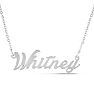 Whitney Nameplate Necklace In Silver Image-1