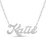 Katie Nameplate Necklace In Silver Image-1