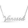 Vanessa Nameplate Necklace In Silver Image-1