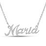 Maria Nameplate Necklace In Silver Image-1