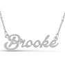 Brooke Nameplate Necklace In Silver Image-1