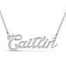 Caitlin Nameplate Necklace In Silver Image-1